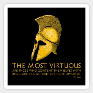 Ancient Greek Philosophy Quote - Plato On Virtue - Anti SJW Magnet